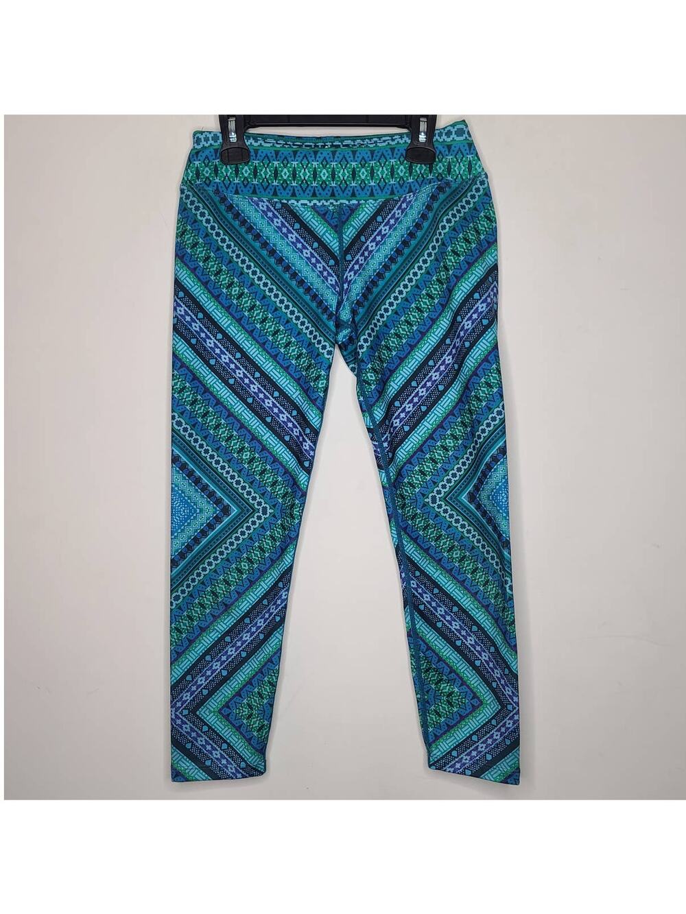 prAna teal geometric mandala capri pants - small